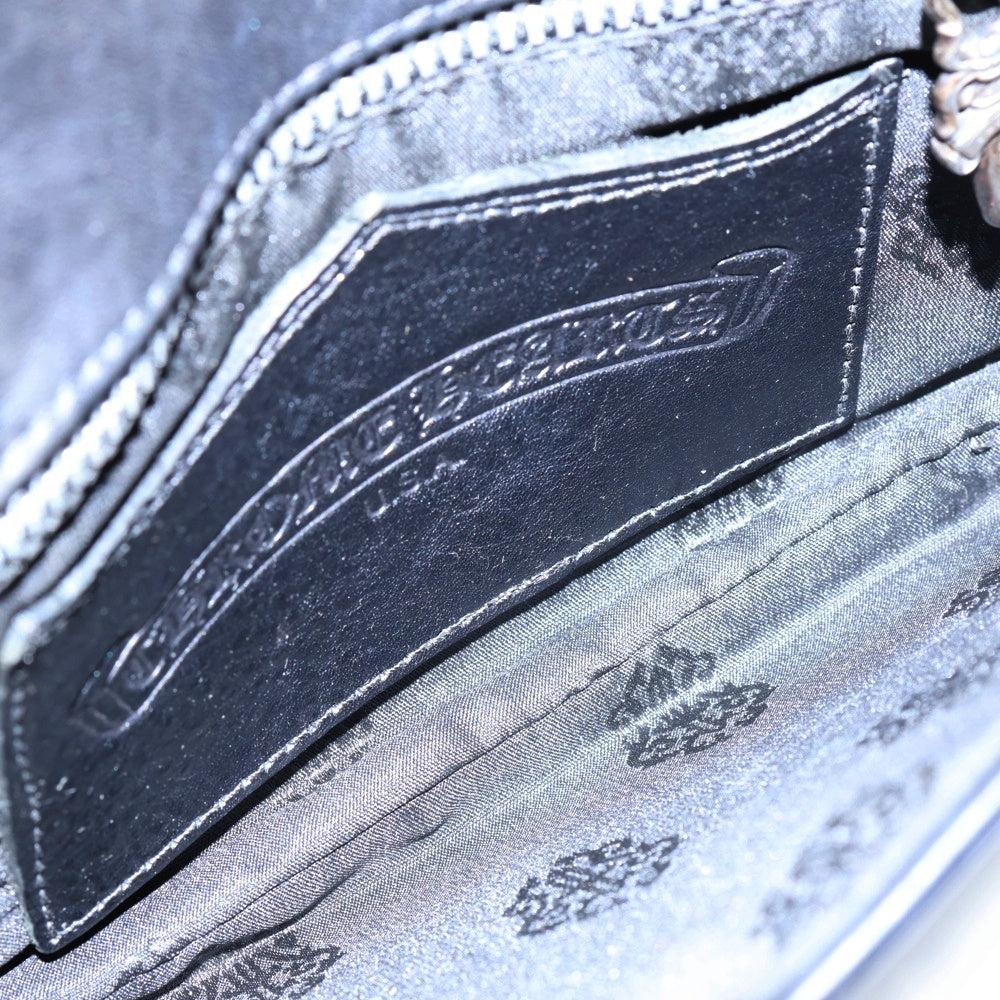 CHROME HEARTS(クロムハーツ) CH CRS SML CRS BALL BAG スモールCHクロス装飾 クロスボール付 ハンドバッグ ブラック