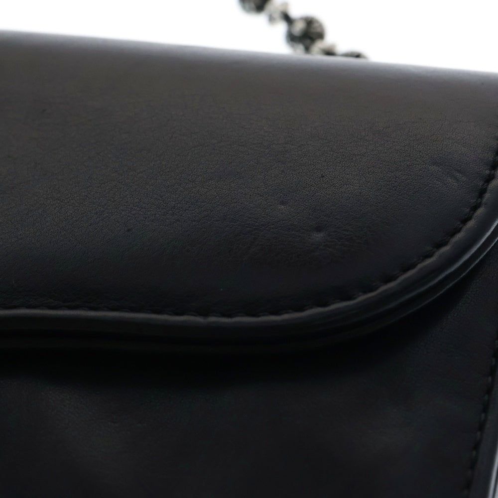 CHROME HEARTS(クロムハーツ) CH CRS SML CRS BALL BAG スモールCHクロス装飾 クロスボール付 ハンドバッグ ブラック