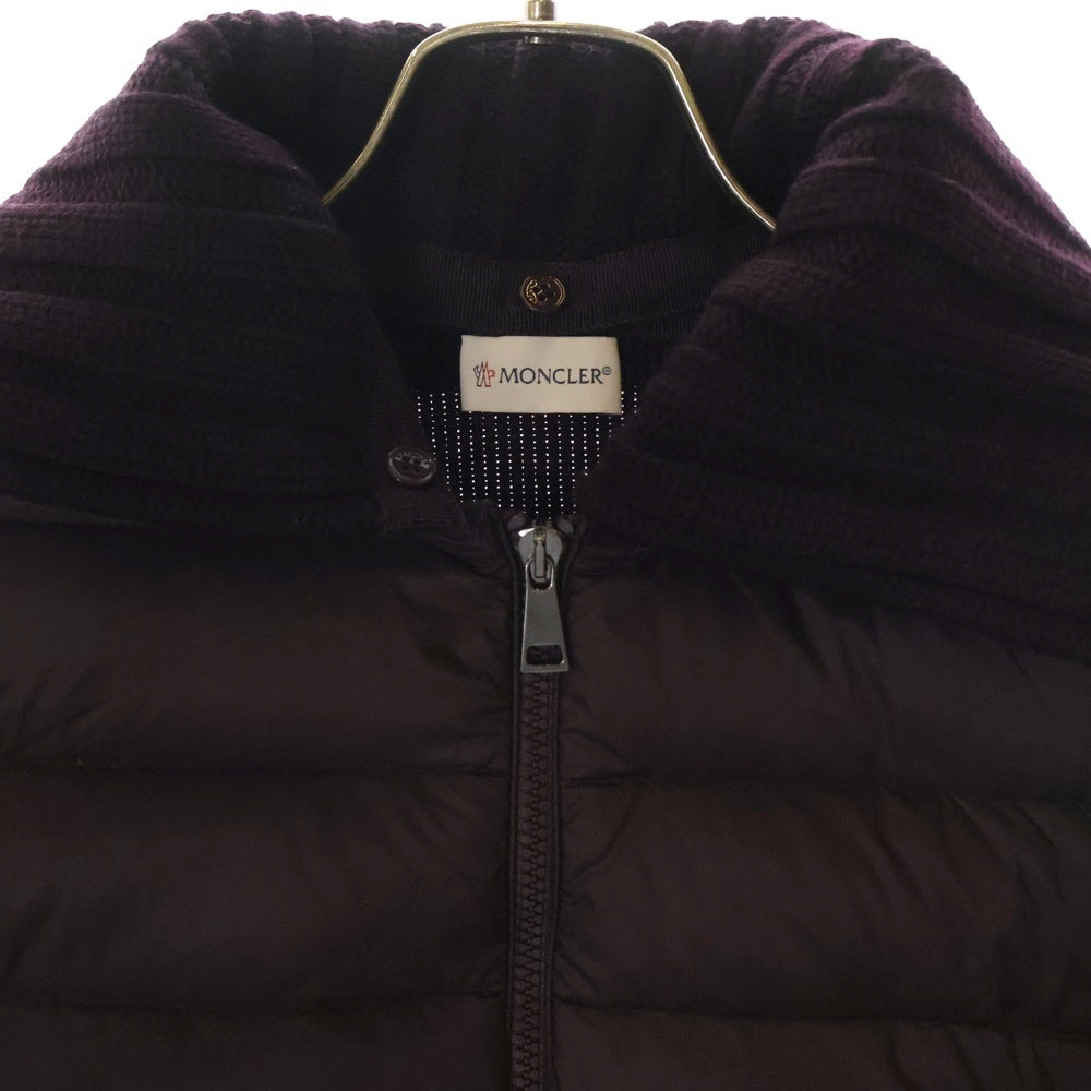 MONCLER(モンクレール) 17AW MAGLION TRICOT CARDIGAN ニット切り替え ダウンジャケット レディース ボルドー C20939480200