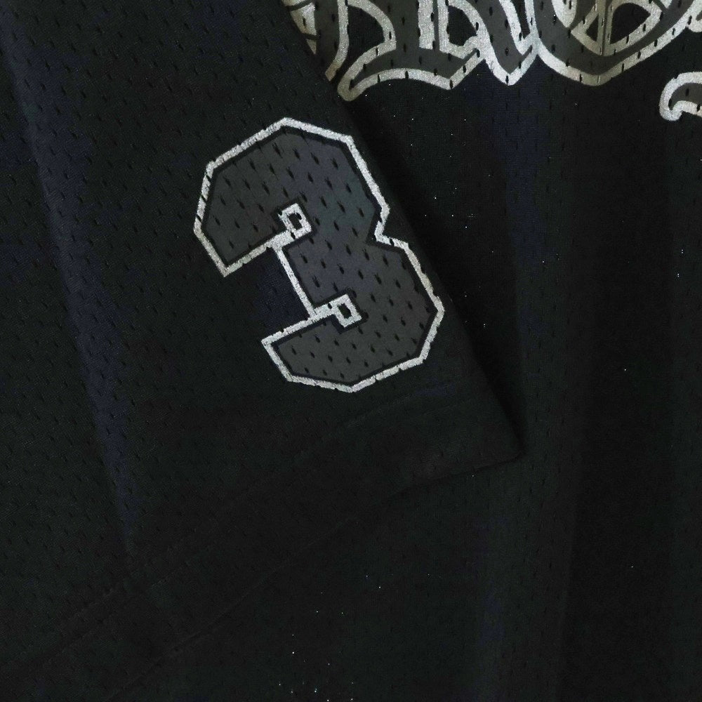 CHROME HEARTS(クロムハーツ) MESH WARM UP JERSEY TEE CHプリントメッシュジャージー半袖Tシャツ ブラック