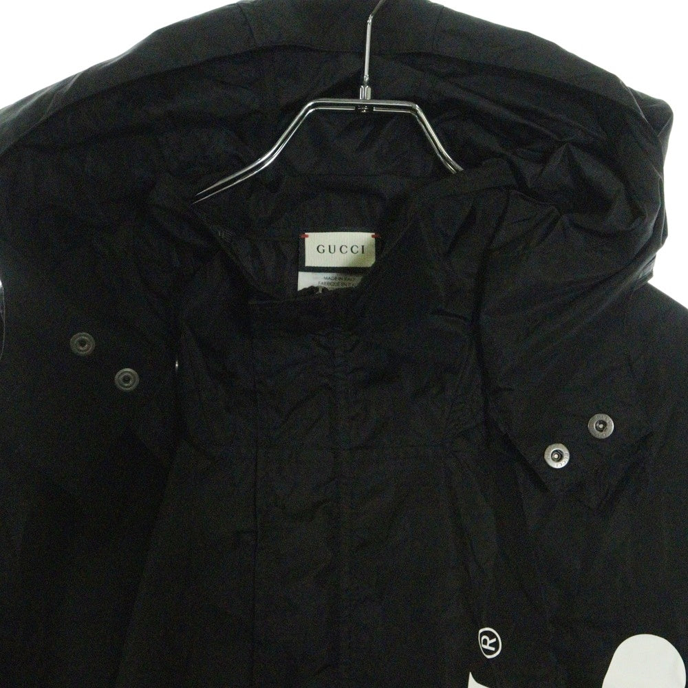 GUCCI(グッチ) 21SS ヴィンテージブランドロゴ ナイロン ケープ レインコート ブラック 626382 4G355