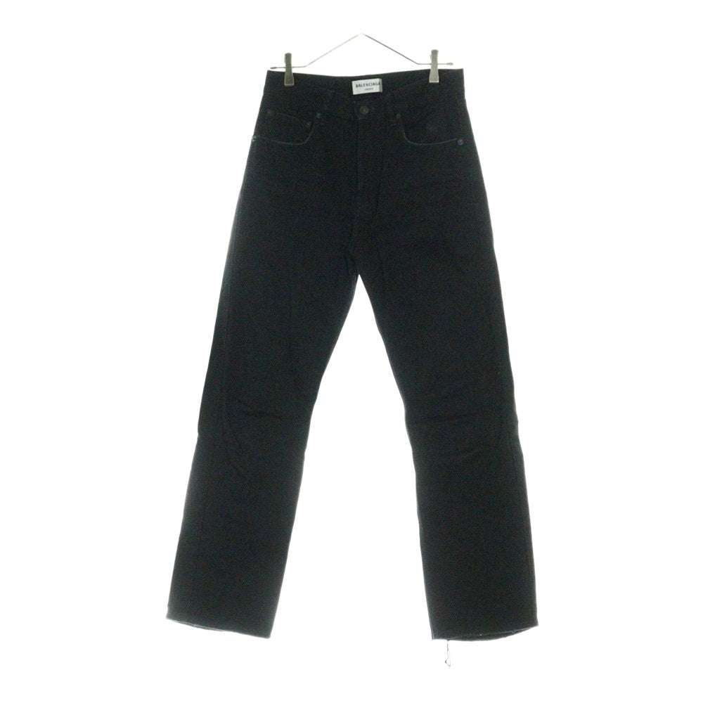 BALENCIAGA(バレンシアガ) スリムフィット ダメージ デニムパンツ ブラック 697885 TBP47 レディース