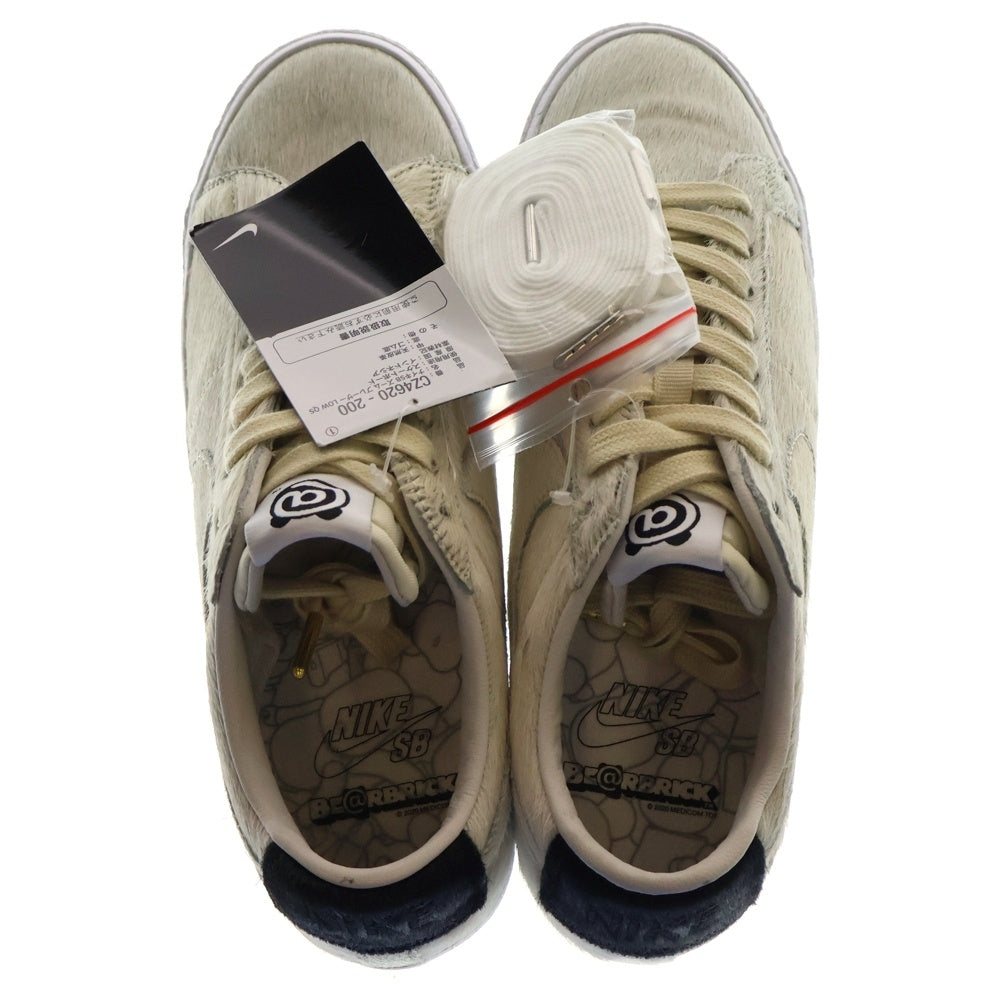 NIKE(ナイキ) ×MEDICOM TOY BE@RBRICK SB BLAZER LOW QS ベアブリック ブレザー ローカットスニーカー ベージュ US8/26.0cm CZ4620-200