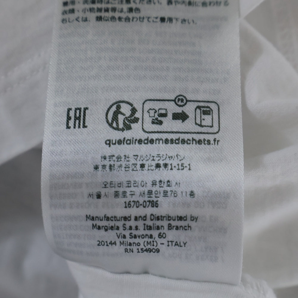 Maison Margiela(メゾンマルジェラ) 23SS カレンダーグラフィック刺繍 半袖Tシャツ クルーネックカットソー ホワイト S50GC0684 S22816