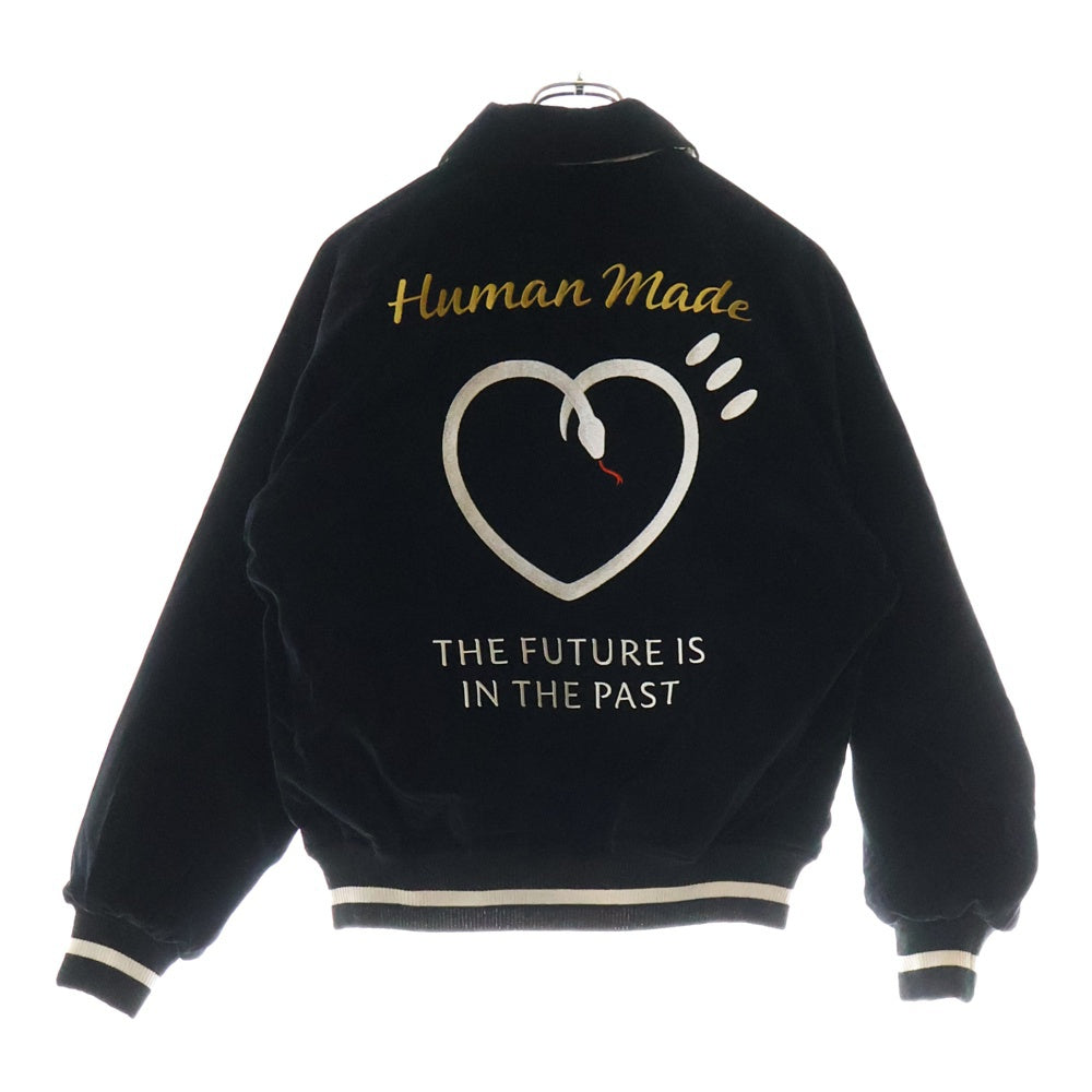 HUMAN MADE(ヒューマンメイド) 24AW REVERSIBLE SOUVENIR JACKET リバーシブルスーベニアジャケット 別珍スカジャン ホワイト/ブラック HM29JK001