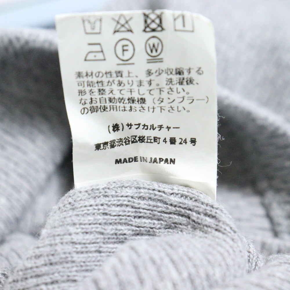 SUBCULTURE(サブカルチャー) 21SS ワッフルサーマルカットソー 長袖Tシャツ グレー SCLT-CL01