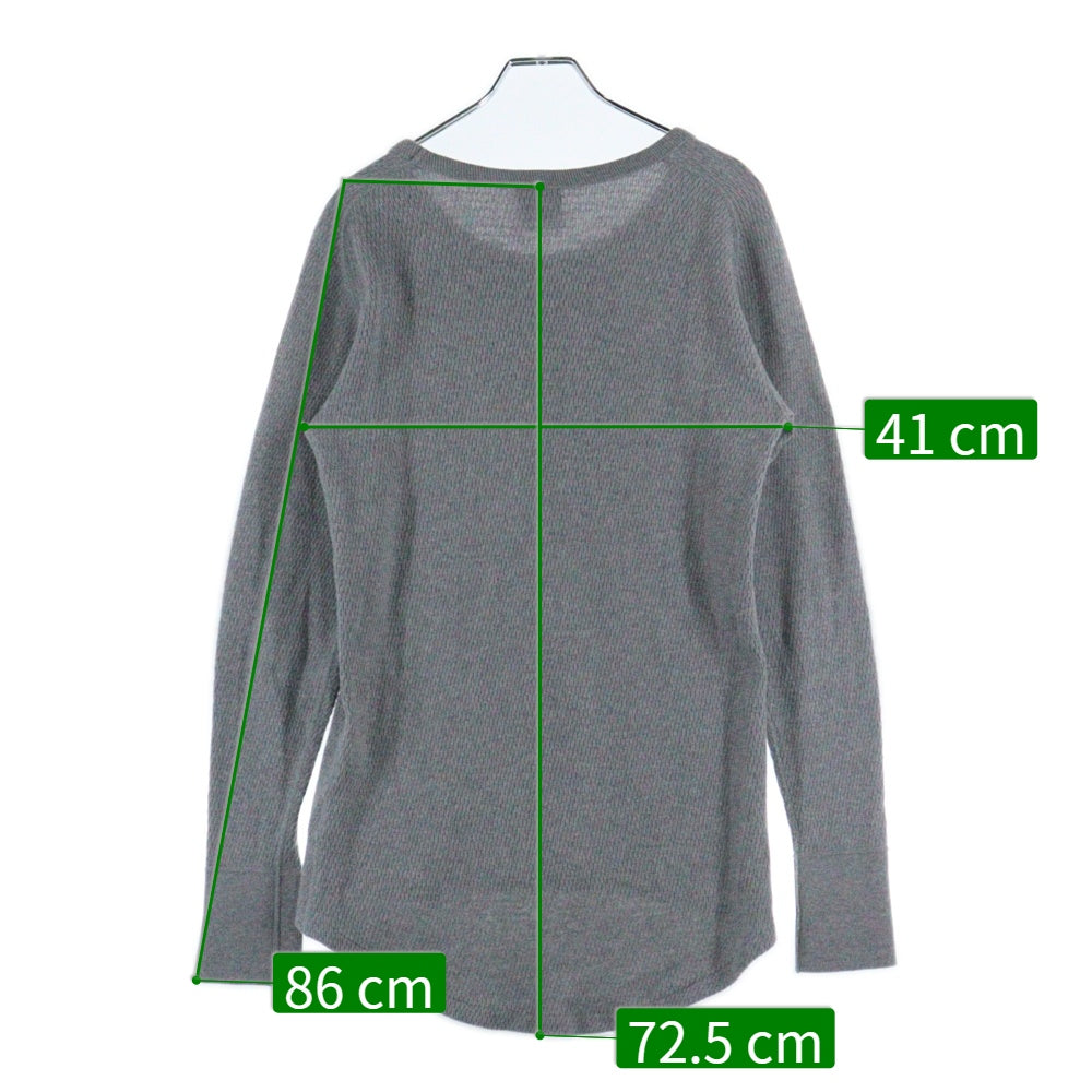 SUBCULTURE(サブカルチャー) 21SS ワッフルサーマルカットソー 長袖Tシャツ グレー SCLT-CL01