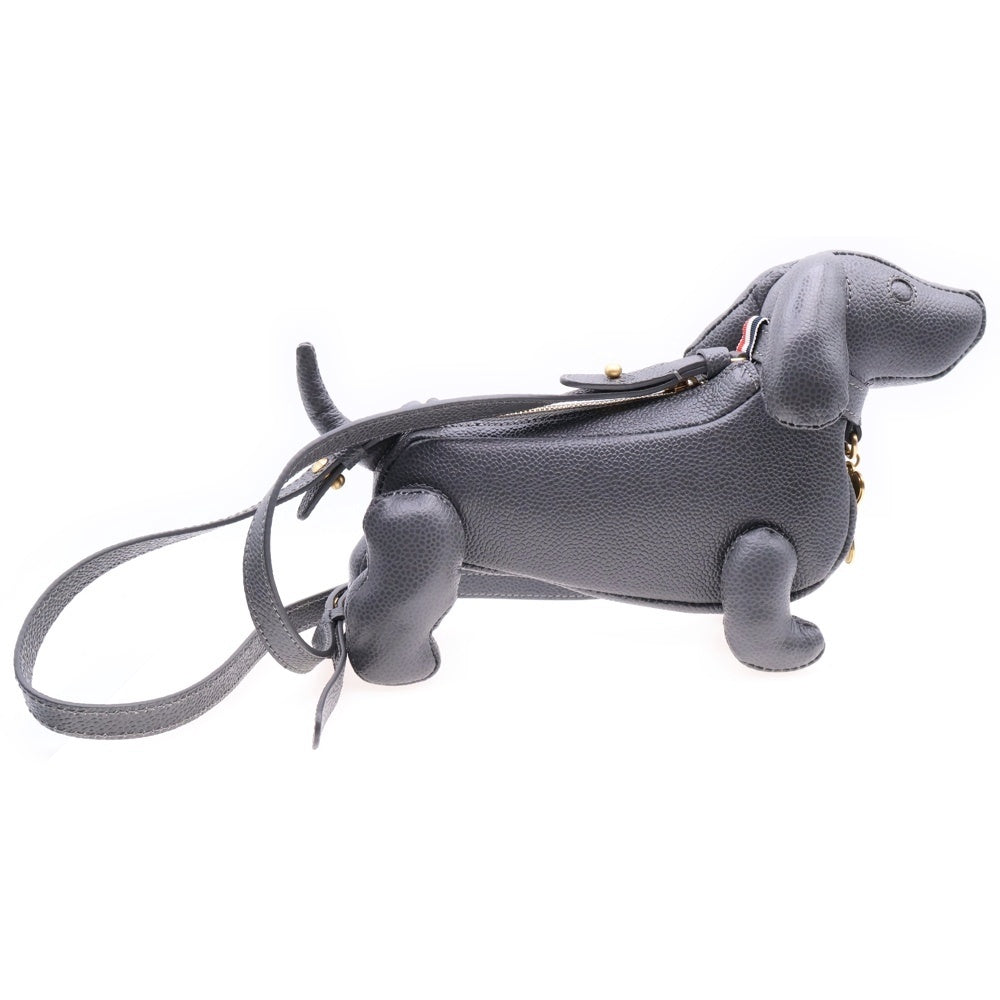 THOM BROWNE(トムブラウン) Hector Bag ヘクターバッグ チャーム付き ドッグ 犬 ショルダーバッグ グレー