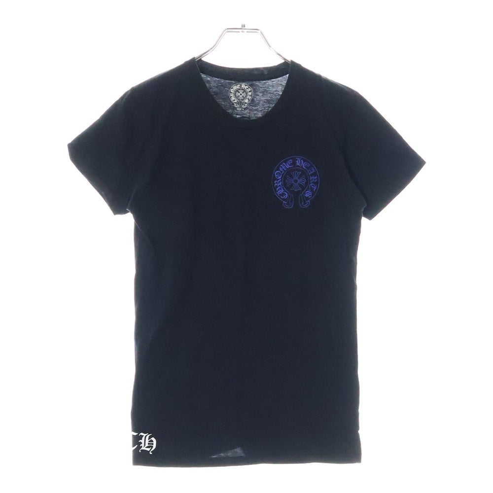 CHROME HEARTS(クロムハーツ) OLD CH PLUS バックCHプラスプリント クルーネック 半袖Tシャツ ブラック レディース
