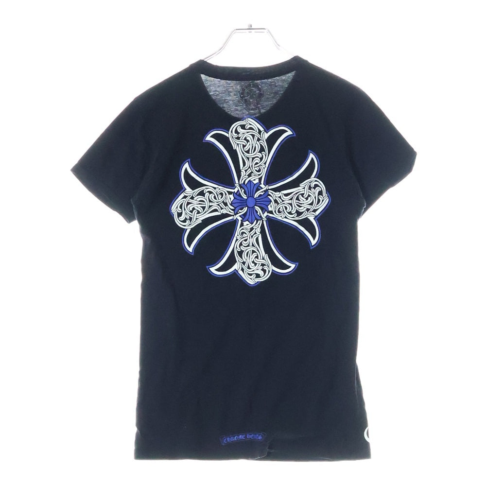 CHROME HEARTS(クロムハーツ) OLD CH PLUS バックCHプラスプリント クルーネック 半袖Tシャツ ブラック レディース