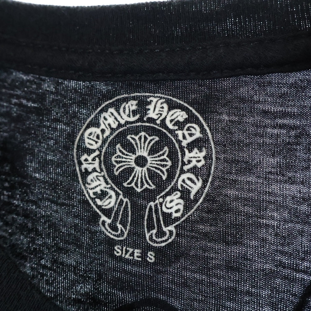 CHROME HEARTS(クロムハーツ) OLD CH PLUS バックCHプラスプリント クルーネック 半袖Tシャツ ブラック レディース