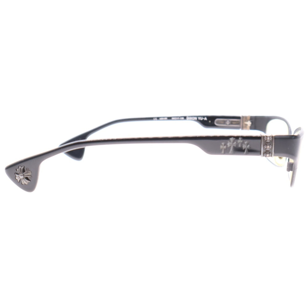 CHROME HEARTS(クロムハーツ) DIXON YU-A ディクソン セメタリークロス CHプラス スクエアシェイプ メガネ 眼鏡 アイウェア ブラック