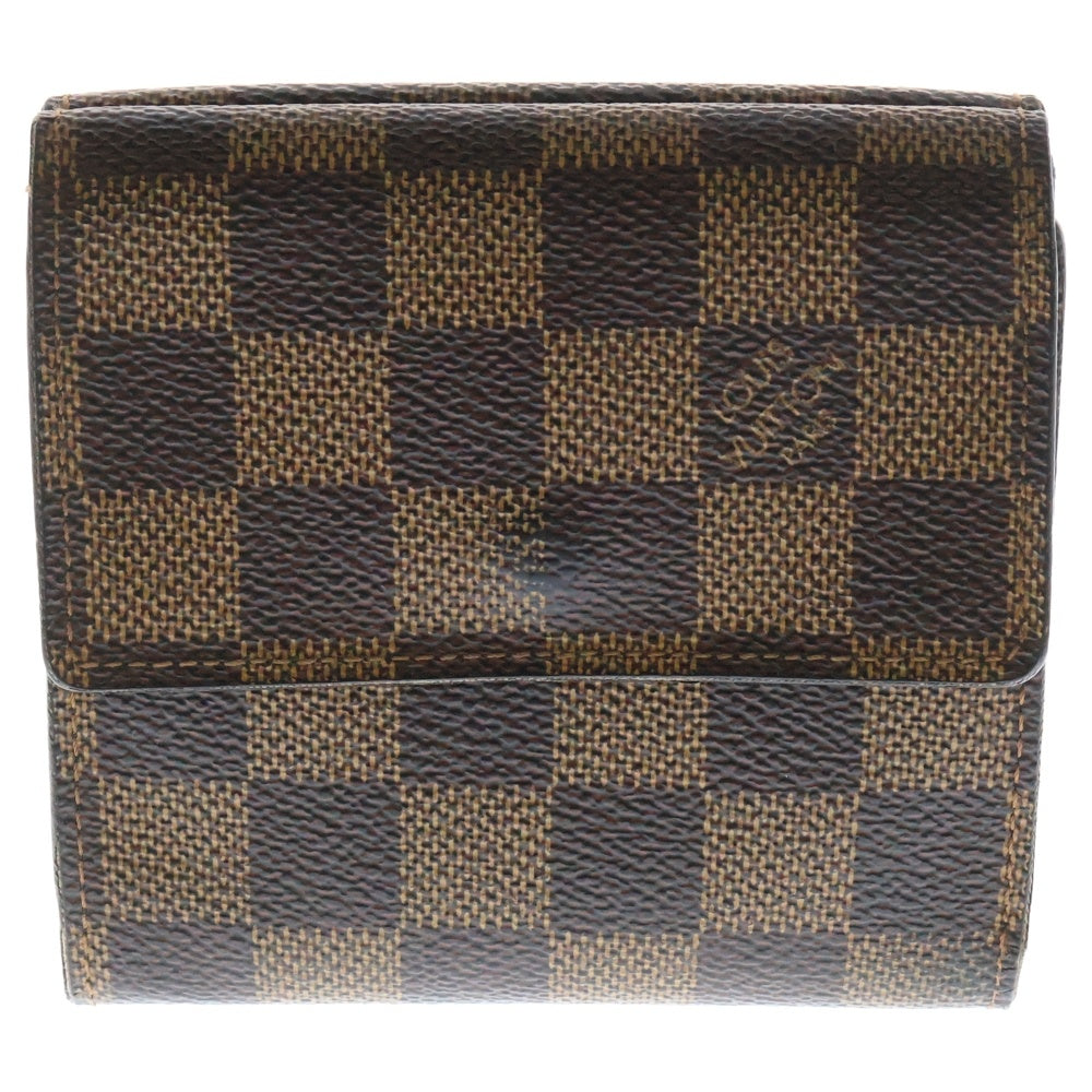 LOUIS VUITTON(ルイヴィトン) ポルトフォイユ エリーズ ダミエエベヌ コンパクトウォレット 2つ折り財布 ブラウン N61654/SP1002