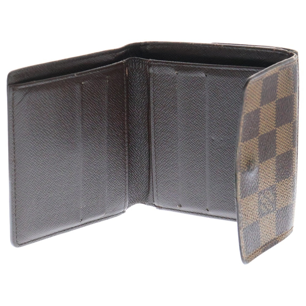 LOUIS VUITTON(ルイヴィトン) ポルトフォイユ エリーズ ダミエエベヌ コンパクトウォレット 2つ折り財布 ブラウン N61654/SP1002