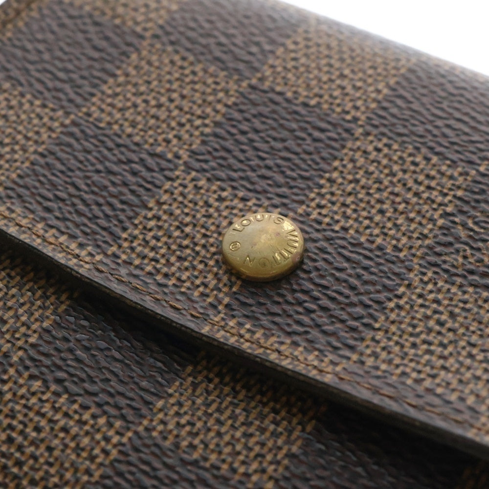 LOUIS VUITTON(ルイヴィトン) ポルトフォイユ エリーズ ダミエエベヌ コンパクトウォレット 2つ折り財布 ブラウン N61654/SP1002
