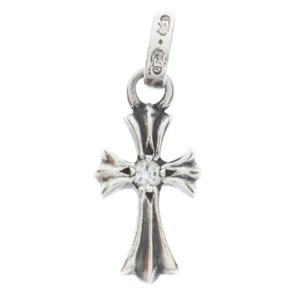 CHROME HEARTS(クロムハーツ) CRS BBYFAT DMND ベイビーファットクロス 両面1ダイヤ ペンダントトップ シルバー BCA238