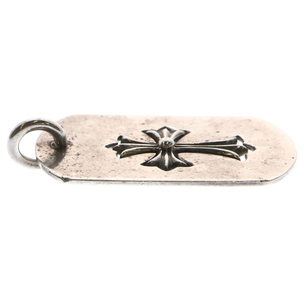 CHROME HEARTS(クロムハーツ) D TAG LRG TNY CRS カットアウトタイニーCHクロス ラージドッグタグ ネックレストップ シルバー