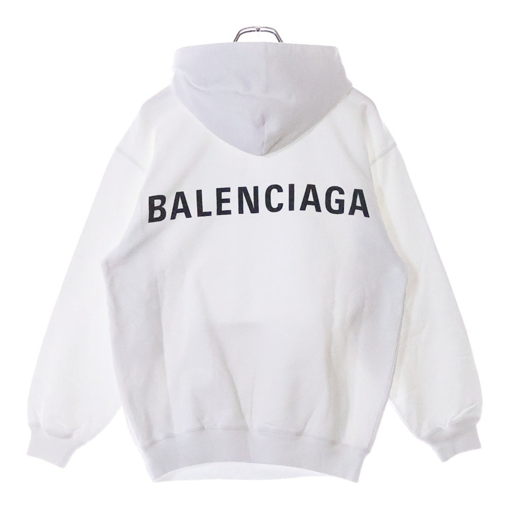 BALENCIAGA(バレンシアガ) バックロゴプリント プルオーバーパーカー ホワイト 556113 TAV37