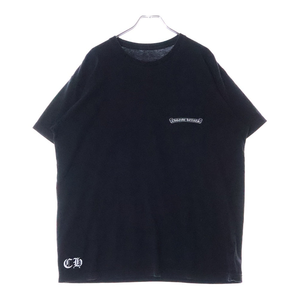 CHROME HEARTS(クロムハーツ) CH PLUS CROSS CHプラス クロス プリント クルーネック 半袖Tシャツ ブラック