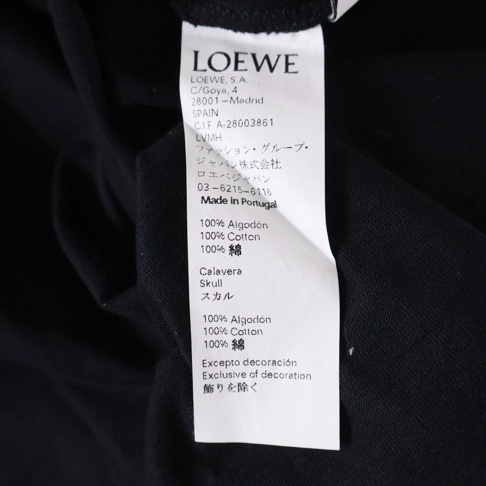 LOEWE(ロエベ) 18SS SKULL TEE スカル 半袖Tシャツ クルーネックカットソー ブラック