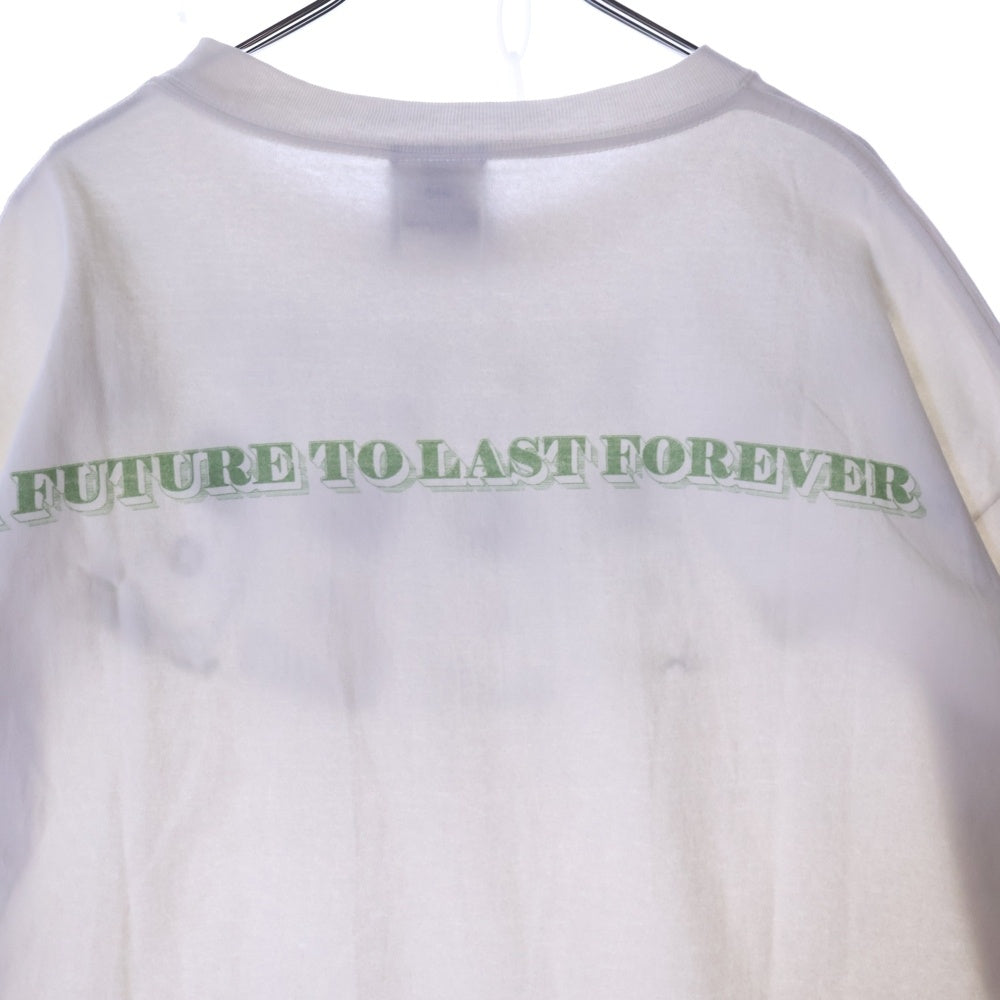SAINT MICHAEL(セントマイケル) 24SS SS TEE MONEY ヴィンテージ加工 マネー プリント半袖Tシャツ クルーネックカットソー ホワイト SM-YS8-0000-010