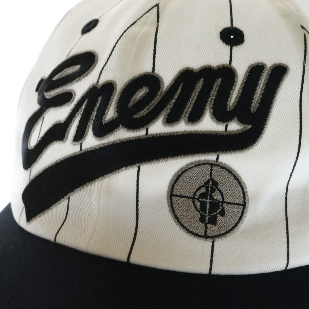 SAINT MICHAEL(セントマイケル) 24AW PE Public Enemy パブリックエネミー ベースボールキャップ ホワイト SM-YS1-0000-C22
