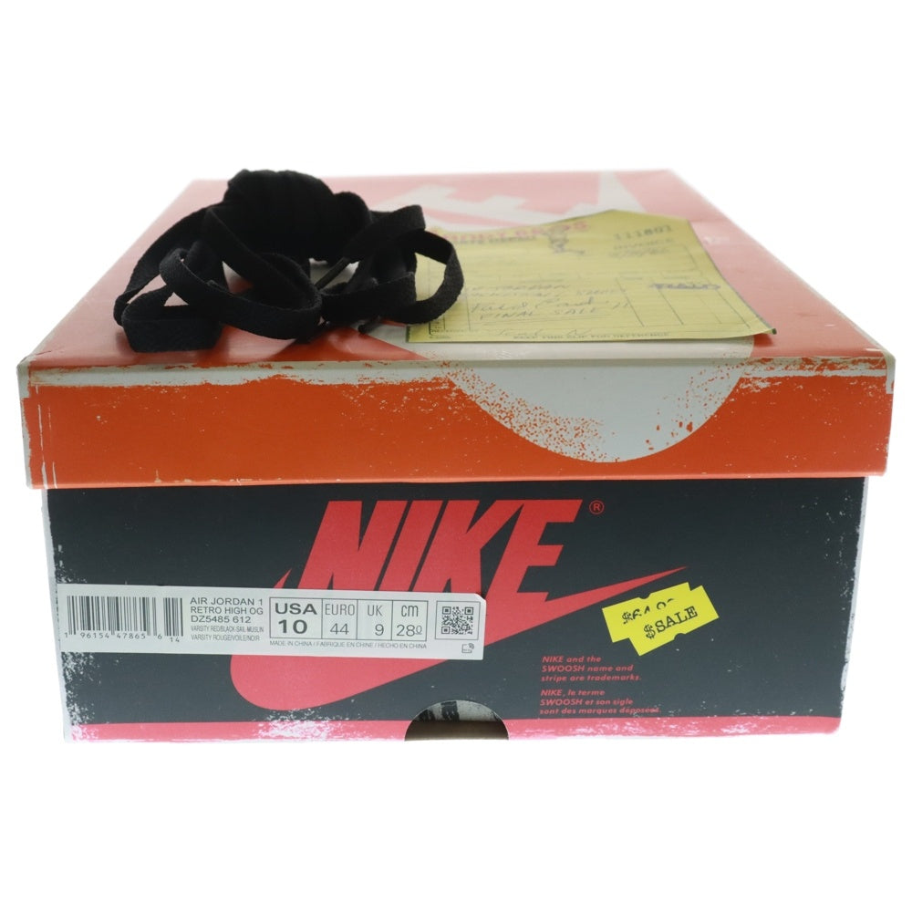 NIKE(ナイキ) AIR JORDAN 1 HIGH OG CHICAGO LOST & FOUND エアジョーダン1ロスト&ファウンド シカゴ ハイカットスニーカー レッド/ブラック US10/28.0cm DZ5485-612