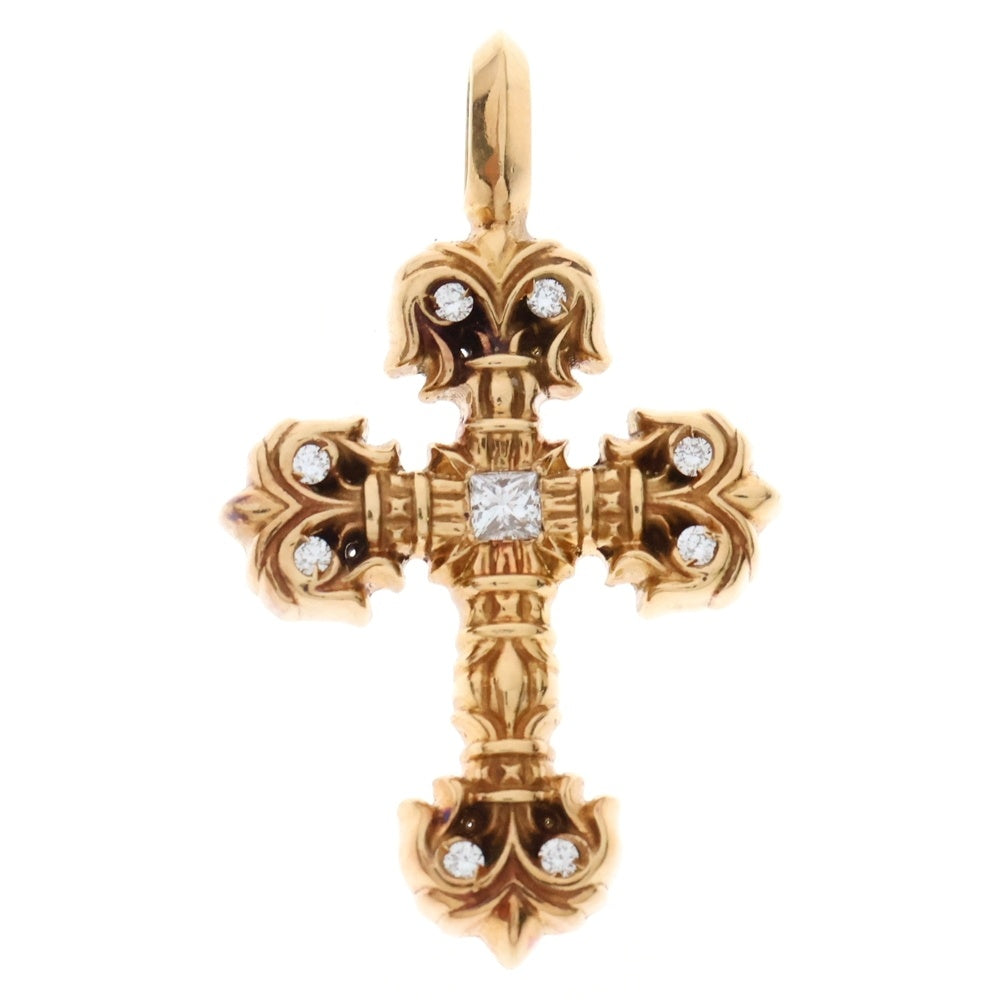 CHROME HEARTS(クロムハーツ) 22K FILIGREE TINY P/DIA タイニーフィリグリークロス PAVEダイヤ ペンダントトップ ゴールド BCA045