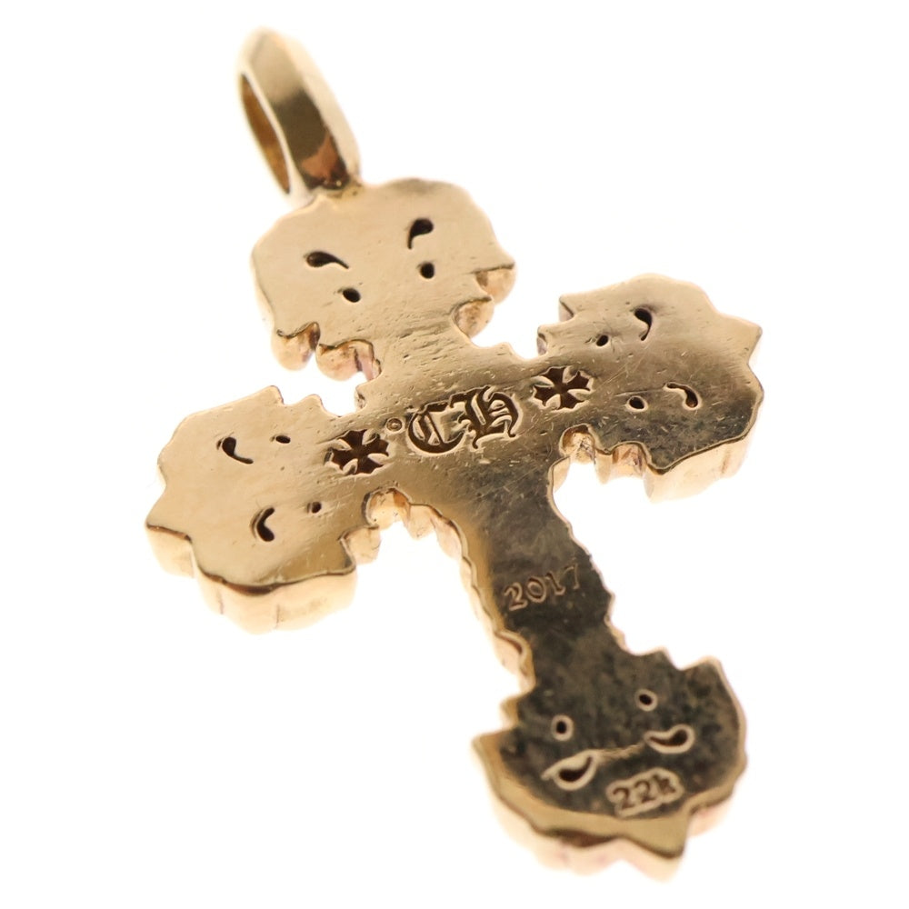 CHROME HEARTS(クロムハーツ) 22K FILIGREE TINY P/DIA タイニーフィリグリークロス PAVEダイヤ ペンダントトップ ゴールド BCA045