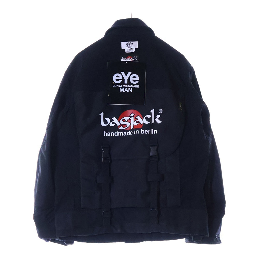 eYe COMME des GARCONS JUNYA WATANABE MAN(アイ コム デ ギャルソン ジュンヤ ワタナベ マン) 25SS Bagjack Wネーム ブルゾン リバーシブル ジャケット ブラック WO-J901-100-1-3
