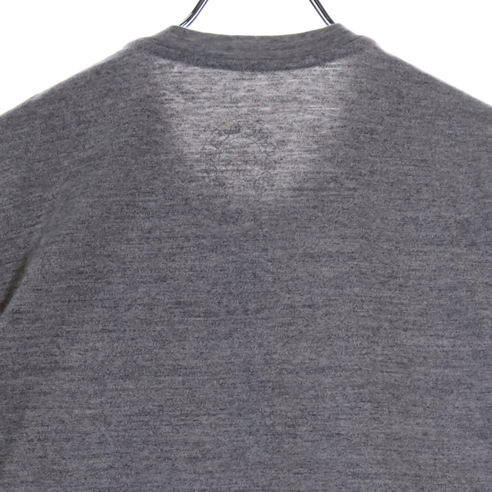 CHROME HEARTS(クロムハーツ) BSフレア ボタン セメタリークロスパッチ ヘンリーネック 半袖Tシャツ グレー