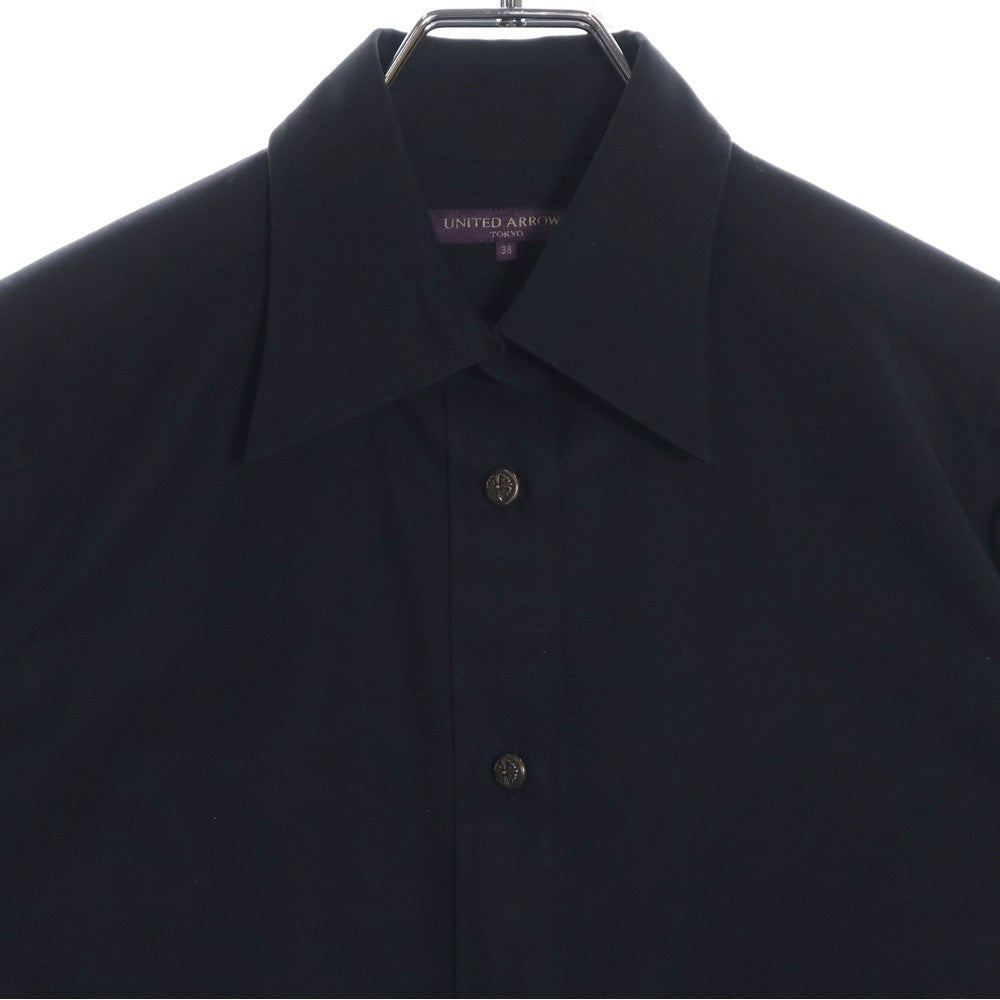 CHROME HEARTS(クロムハーツ) ×UNITED ARROWS COTTON SHIRT SP ユナイテッドアローズ コットンシャツSP バックレザーパッチ付き 長袖シャツ ブラック レディース アフター