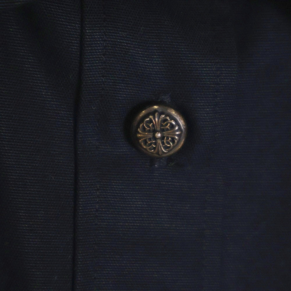 CHROME HEARTS(クロムハーツ) ×UNITED ARROWS COTTON SHIRT SP ユナイテッドアローズ コットンシャツSP バックレザーパッチ付き 長袖シャツ ブラック レディース アフター