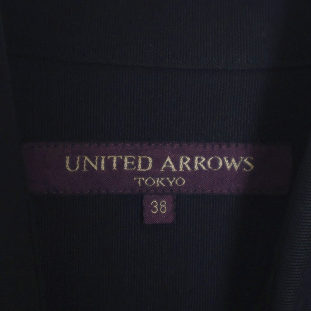 CHROME HEARTS(クロムハーツ) ×UNITED ARROWS COTTON SHIRT SP ユナイテッドアローズ コットンシャツSP バックレザーパッチ付き 長袖シャツ ブラック レディース アフター