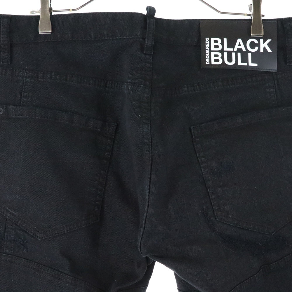 DSQUARED2(ディースクエアード) TIDY BIKER JEAN ダメージ加工 バイカー デニムスキニーパンツ ブラック S74LB0860 STN833
