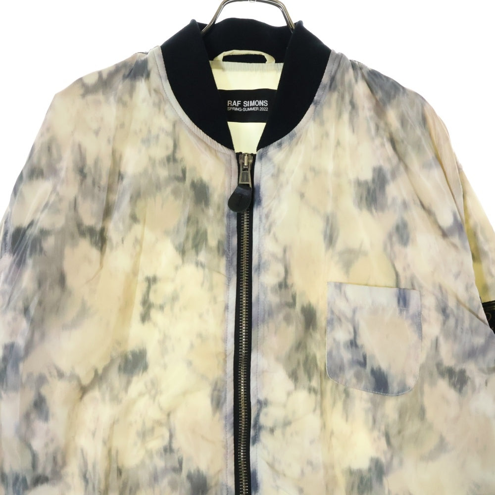 RAF SIMONS(ラフシモンズ) 22SS School uniform bomber 総柄 ボンバージャケット 221-624 ベージュ