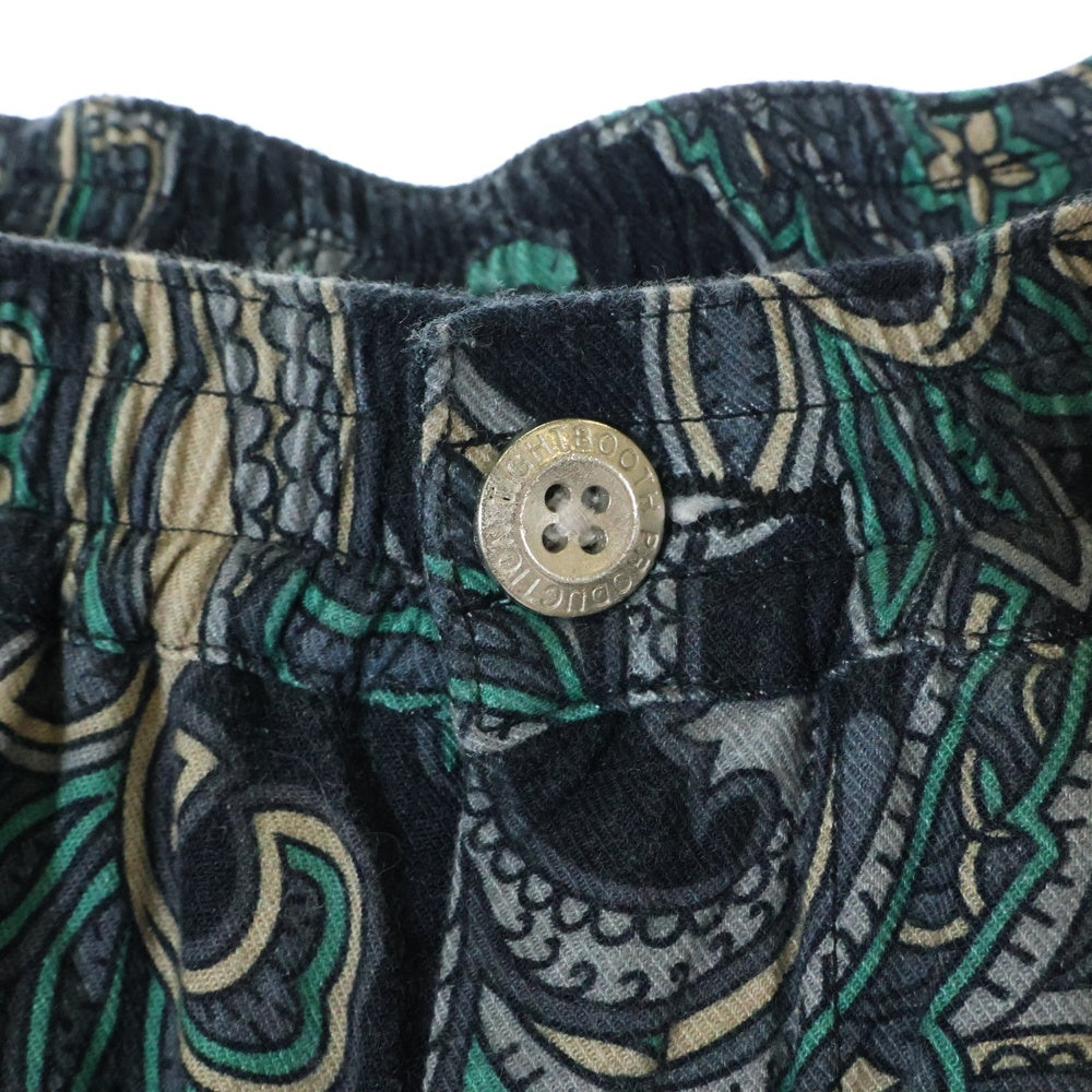 TIGHTBOOTH(タイトブース) 22AW PAISLEY BAGGY SLACKS ペイズリーバギースラックス レーヨンイージーパンツ グリーン FW22-B08