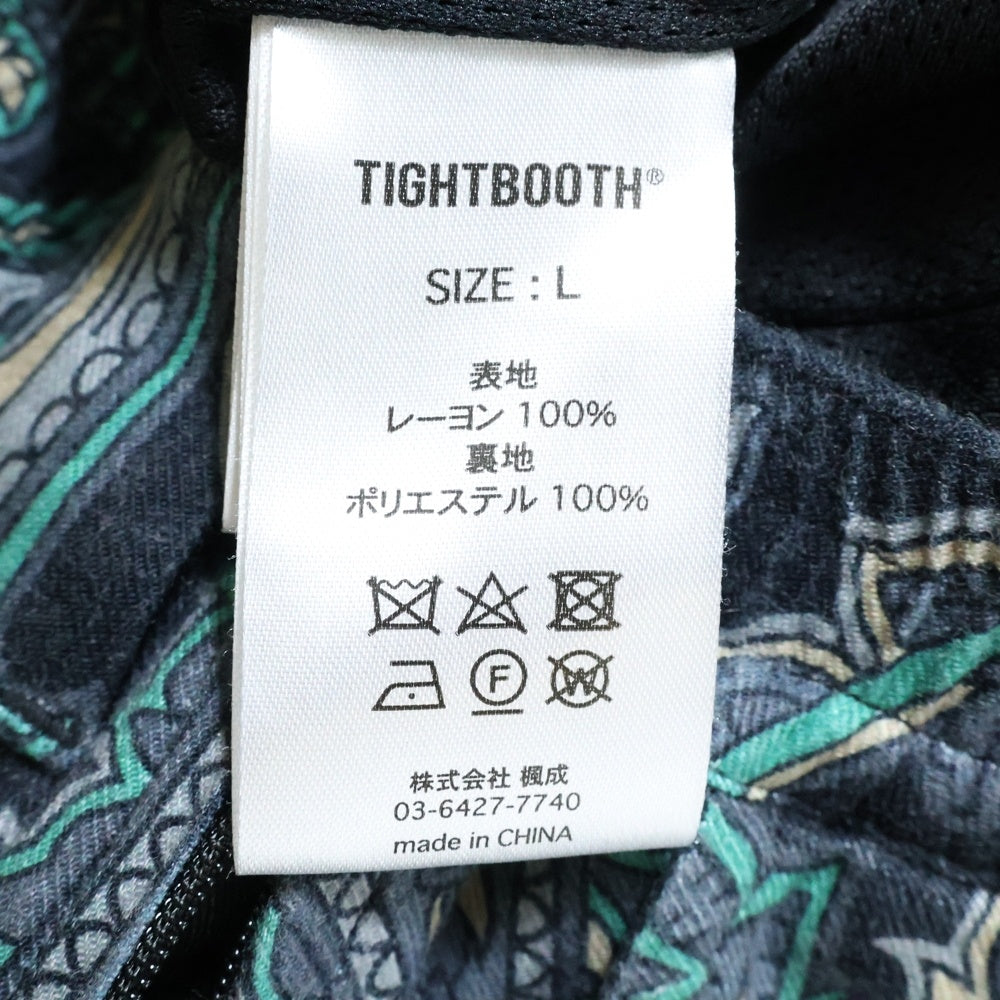 TIGHTBOOTH(タイトブース) 22AW PAISLEY BAGGY SLACKS ペイズリーバギースラックス レーヨンイージーパンツ グリーン FW22-B08