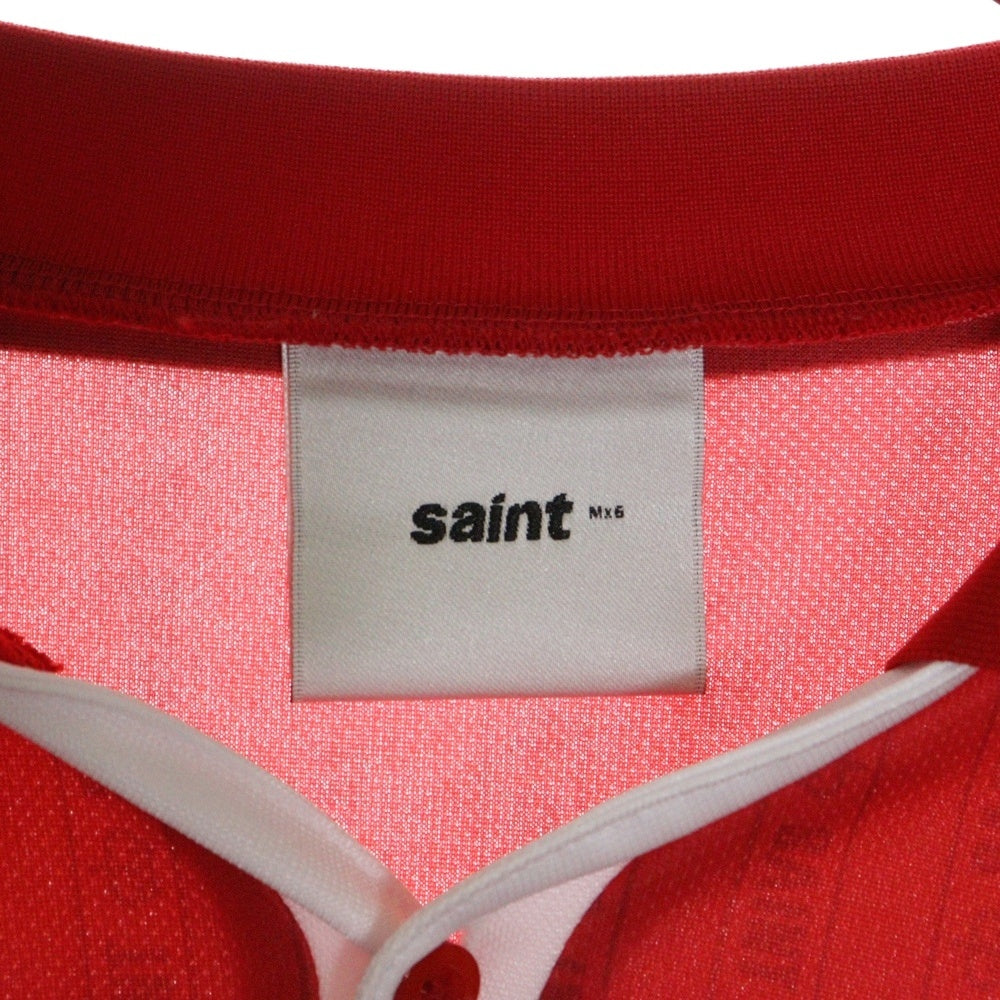 SAINT MICHAEL(セントマイケル) 24AW SOCCER SHIRT FAITH サッカーシャツ フットボールTシャツ ブラック SM-YS1-0000-022