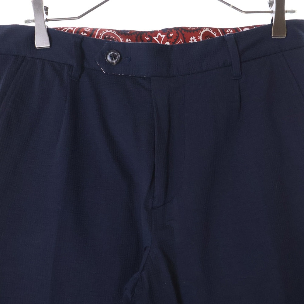 1piu1uguale3(ウノピゥウノウグァーレトレ) TRAVEL PANTS シアサッカートラベルスラックスパンツ ネイビー MRP302