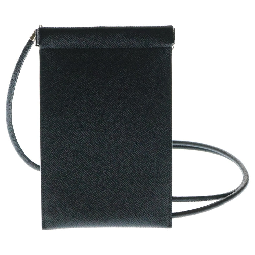 Maison Margiela(メゾンマルジェラ) レザースマートフォンポーチ ショルダーケース ブラック SA1VZ0002