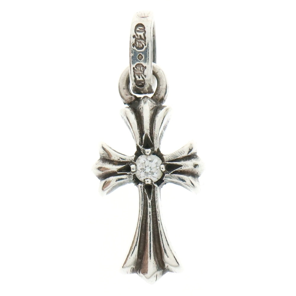 CHROME HEARTS(クロムハーツ) CRS BBYFAT DMND ベイビーファットクロス 両面1ダイヤ ペンダントトップ シルバー BCA238