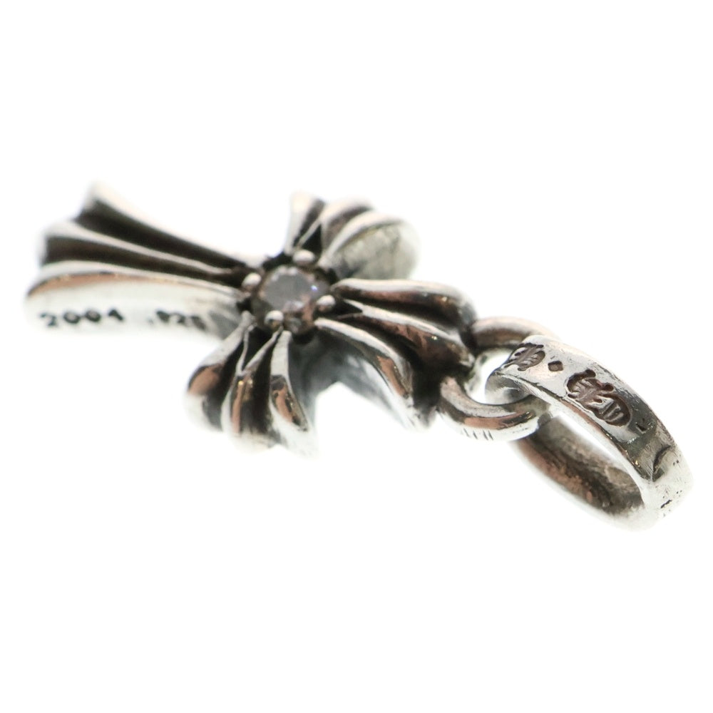 CHROME HEARTS(クロムハーツ) CRS BBYFAT DMND ベイビーファットクロス 両面1ダイヤ ペンダントトップ シルバー BCA238