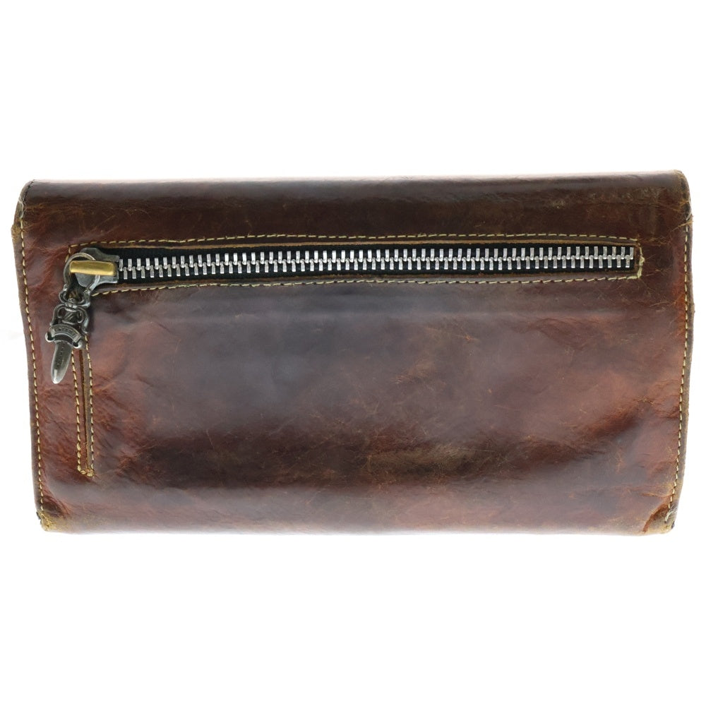 CHROME HEARTS(クロムハーツ) WAVE ウェーブ レザーウォレット 財布 ブラウン BCA374