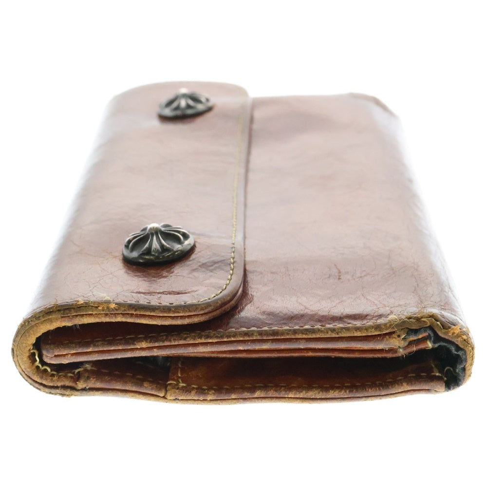 CHROME HEARTS(クロムハーツ) WAVE ウェーブ レザーウォレット 財布 ブラウン BCA374