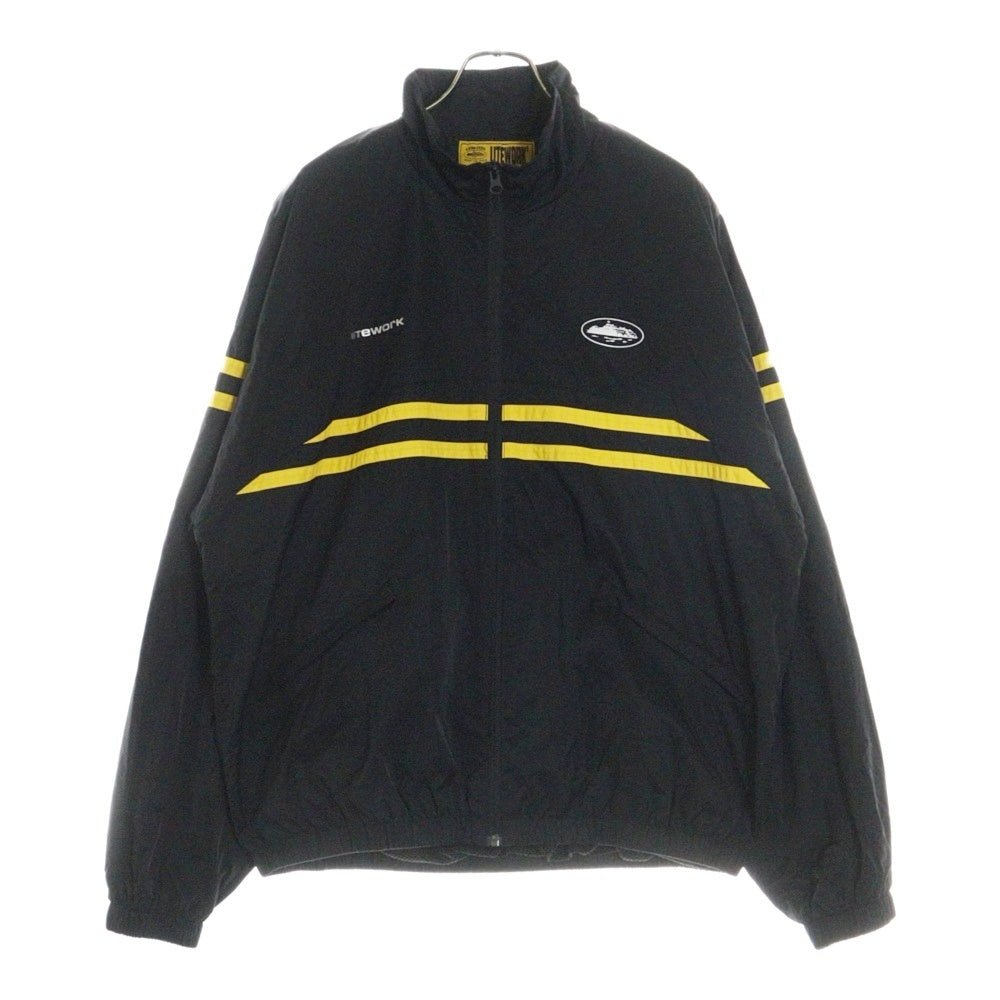 Corteiz(コーテイズ) STRIPED LITEWORK JACKET ストライプ ライトワークジャケット ウインドブレーカージャケット ブラック/イエロー
