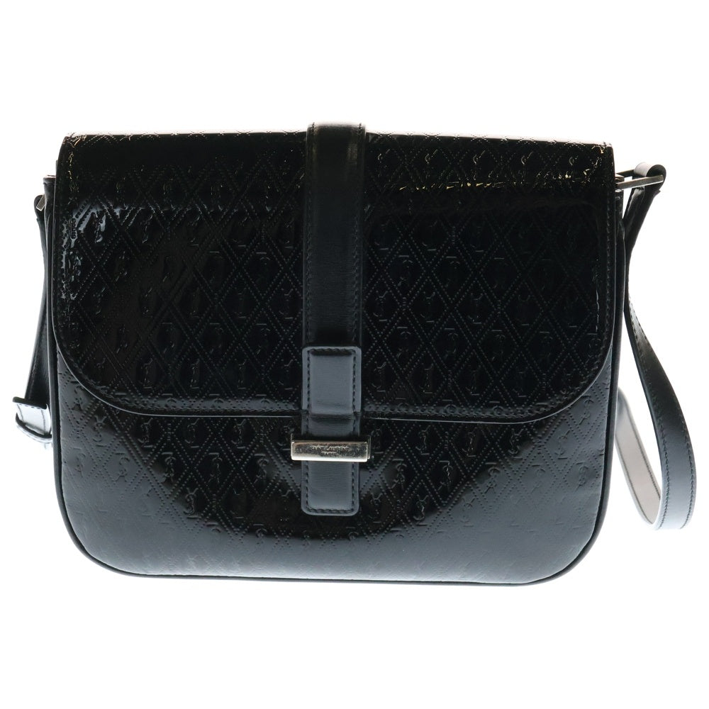 SAINT LAURENT PARIS(サンローランパリ) Le Monogram Small Patent Leather Satchel Crossbody モノグラム パテントレザー サッチェル クロスボディバッグ ショルダーバッグ ブラック