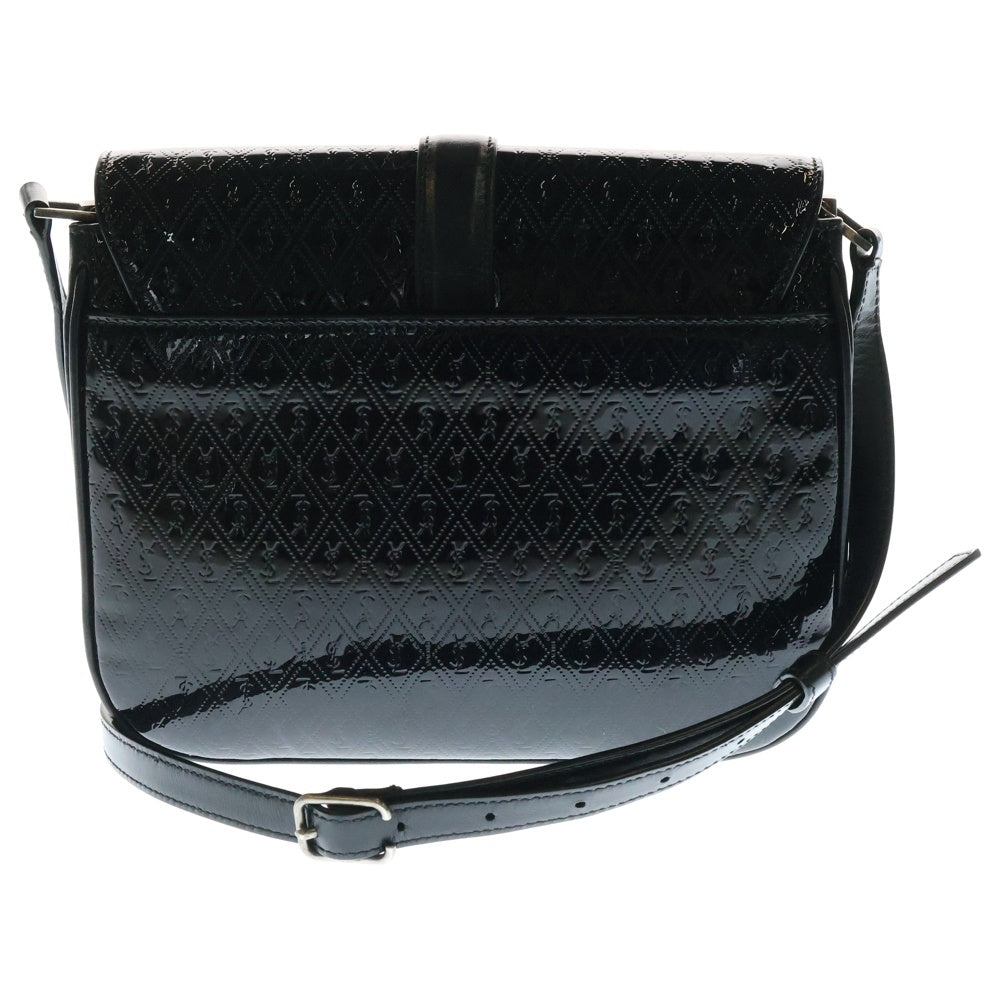 SAINT LAURENT PARIS(サンローランパリ) Le Monogram Small Patent Leather Satchel Crossbody モノグラム パテントレザー サッチェル クロスボディバッグ ショルダーバッグ ブラック
