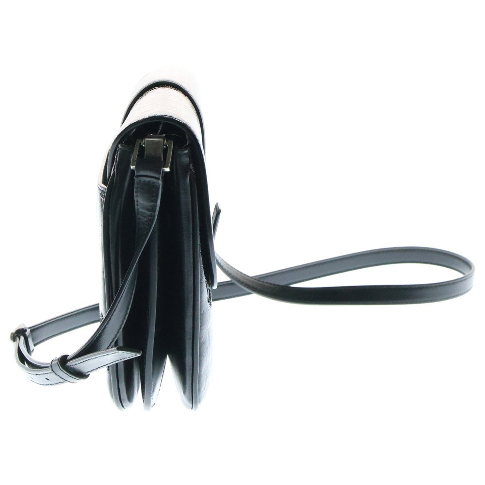 SAINT LAURENT PARIS(サンローランパリ) Le Monogram Small Patent Leather Satchel Crossbody モノグラム パテントレザー サッチェル クロスボディバッグ ショルダーバッグ ブラック