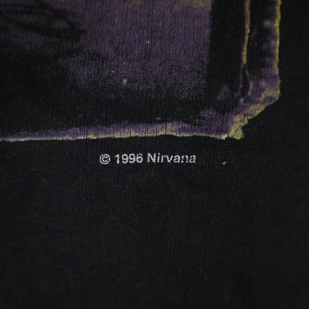 VINTAGE(ヴィンテージ) NIRVANA FROM THE MUDDY BANKS OF THE WISHKAH ニルヴァーナ M&Oタグ 両面プリント クルーネック半袖Tシャツ ブラック